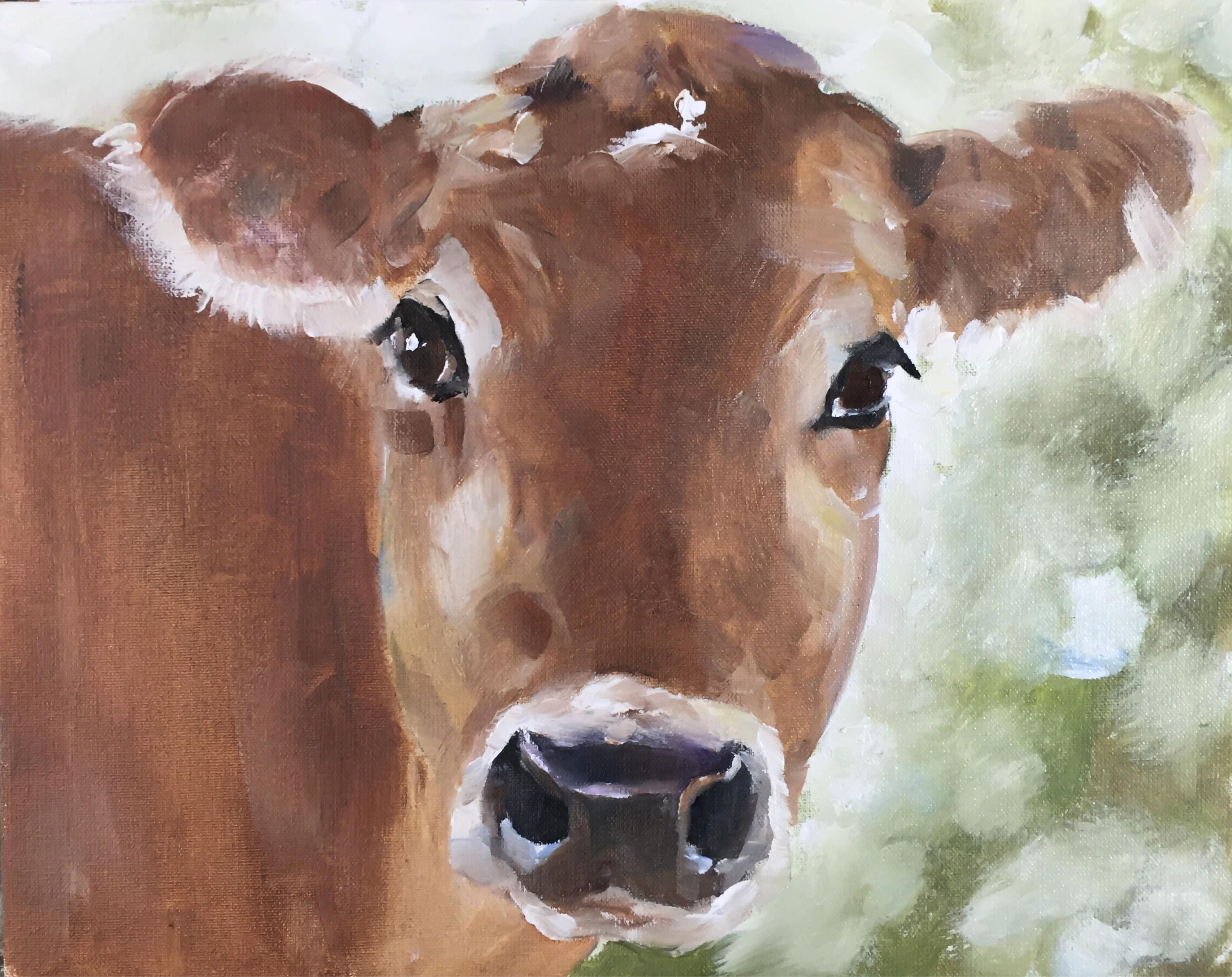 Cow Painting Cow art Cow Print Fine Art from original Etsy