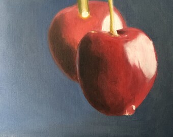 Cherry Still Life Painting: Food Art Print by James Coates