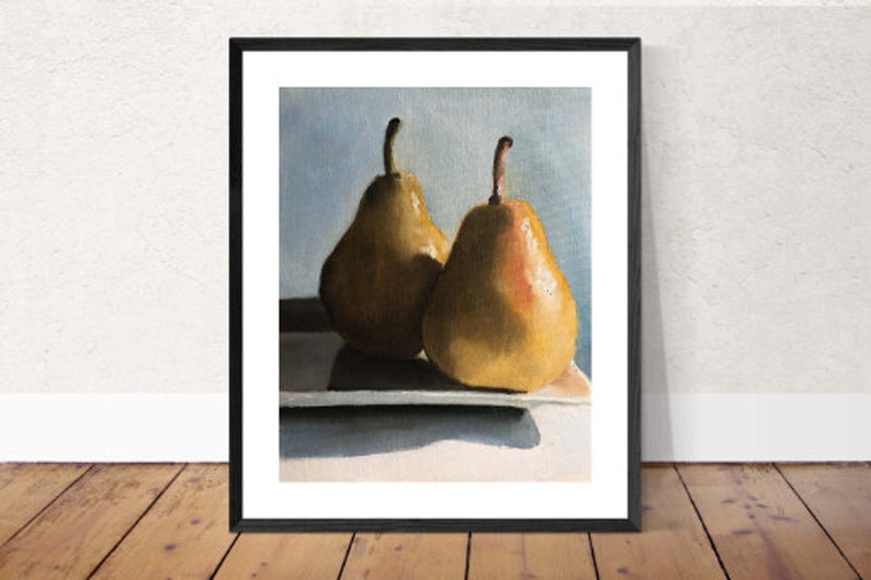 A pair of Pears Painting, Prints, Canvas, Posters, Originals, Commissions, Fine Art from original oil painting by James Coates image 2