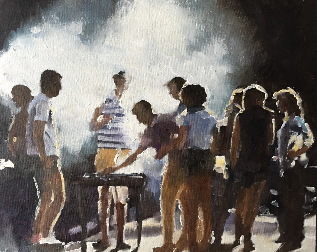 Friends Gathering Oil Painting Art Print by James Coates - Etsy