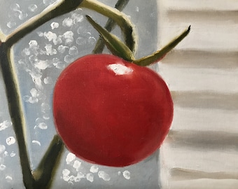 Tomaat stillevenkunstprint, van origineel olieverfschilderij