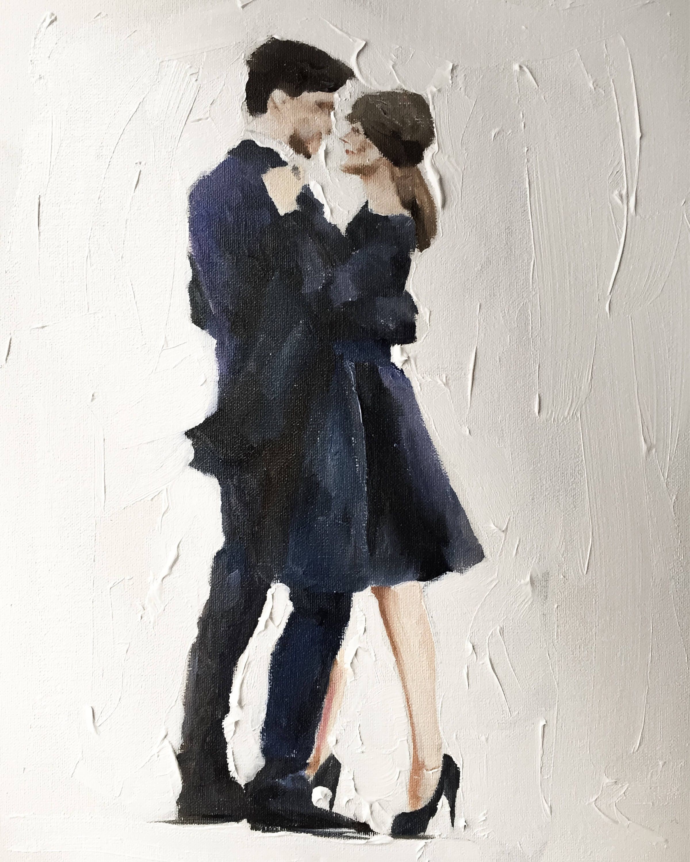 Couple Painting Poster Wall art Canvas Print Fine Art | Etsy