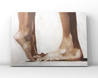Couple's Feet Oil Painting: Fine Art Romance Print by James Coates