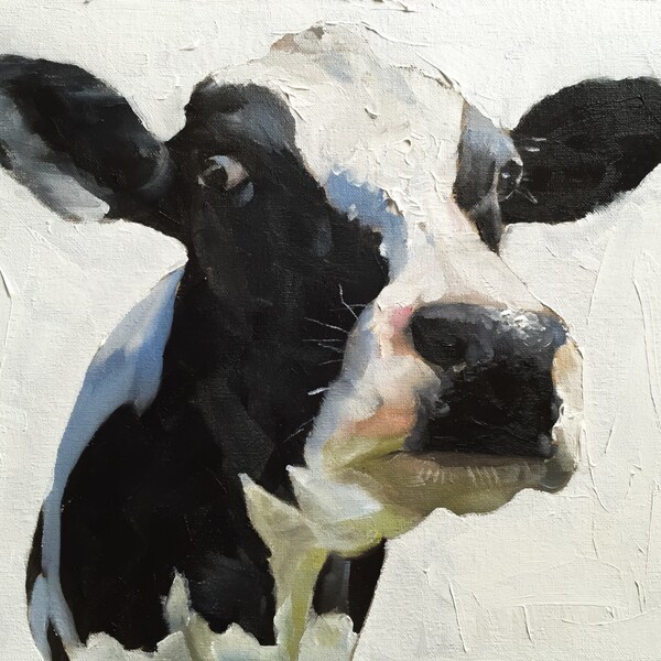 Cow - Painting -Wall art - Canvas Print - Fine Art - from original oil painting by James Coates