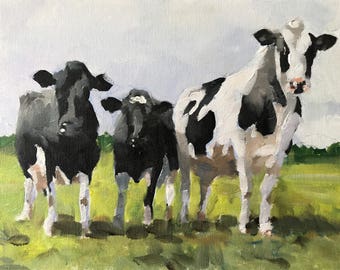 Cow Painting, PRINTS, Canvas, Posters, Originals, Commission - Fine Art, de la peinture originale à l’huile de James Coates
