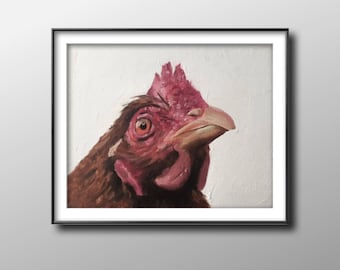 Henne Gemälde – Fine Art Print oder Leinwand