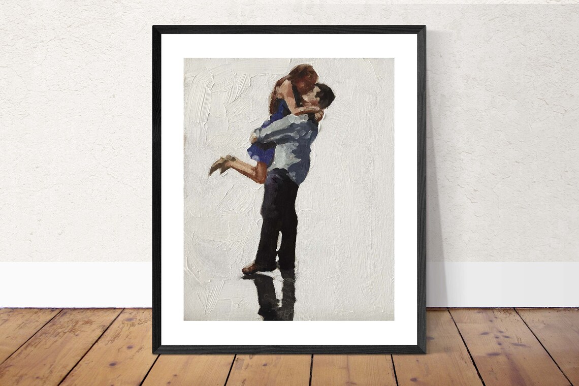 Couple Painting Poster Wall art Canvas Print Fine Etsy