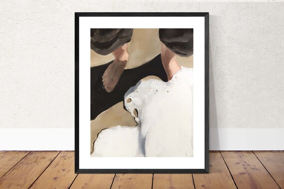 Beach Feet Art Print: Ocean Seascape Painting by James Coates