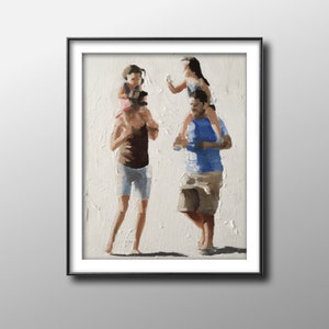 Family Fun Painting, PRINTS, Canvas, Poster, Commissions, Fine Art - from original oil painting by James Coates