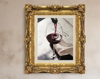 Red Wine Painting , Still life art, Prints, Originals,  Fine Art  from original oil painting by James Coates