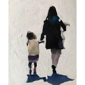 Mommy and Daughter Painting, Wall art, Canvas Print, Fine Art - from original oil painting by James Coates
