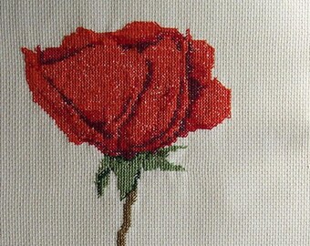 Simply Art (c) Tabla de patrones de punto de cruz "La última rosa de la temporada"