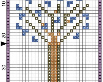 Gráfico de patrones de punto de cruz "Árbol de la vida" de Simply Art (c)