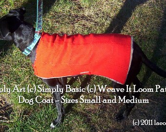 Simply Art © Simply Basic © Weave-It Loom Patrón de abrigo para perros, pequeño y mediano
