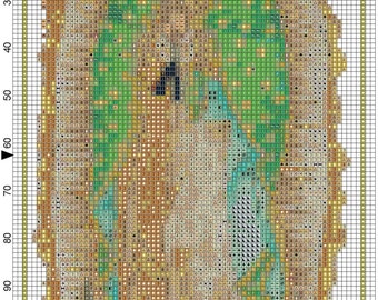 Gráfico de patrones de punto de cruz "Nuestra Señora de Guadalupe" de Simply Art (c)