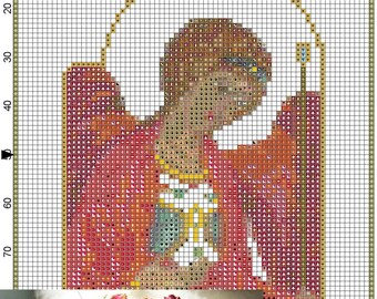 Simply Art (c) Cuadro de patrones de punto de cruz "San Miguel Arcángel"