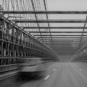 Brooklyn Bridge Print: Black and White NYC Wall Art