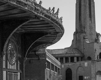 Asbury Park Carousel schwarz weiss Kunstdruck