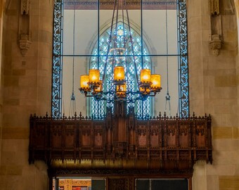 Yale University Library Art Print: Gothic Architecture Canvas Wall Art