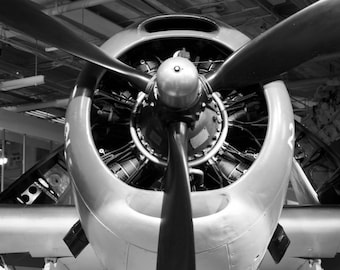 WWII Airplane Photo: Vintage Military Aviation Fine Art Print
