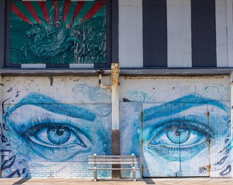 Kunstafdruk Asbury Park NJ: openbare kunst 'Ogen zonder gezicht'