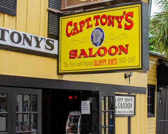 Captain Tony's Saloon Druck, Key West Bar Wandkunst, älteste Florida Bar