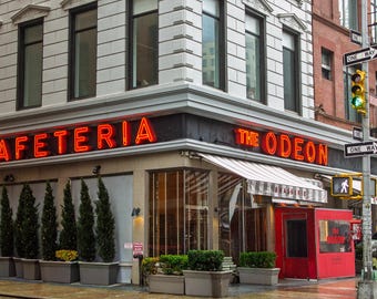 The Odeon Cafeteria NYC Neon Wandkunst, New Yorker Brasserie Dekor (Druck)
