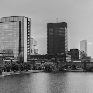 Philadelphia Photography Print: Black & White Market St. Bridge