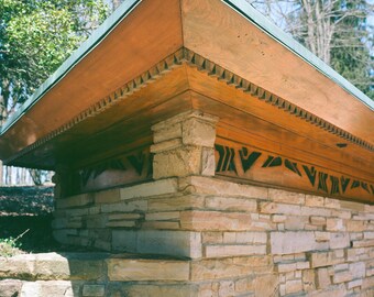 Frank lllloyd Wright Kentuck Knob Wandkunst, Mid-Century Architektur, FLW Dekor