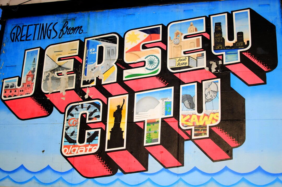 NJ Wall Art, Jersey City Wall Art, Housewarming Gift, Urban Wall Art, Industrial Wall Art, Urban