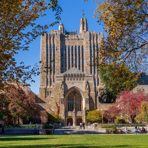 Yale University Library Autumn Canvas Art: Ivy League Alumni Gift