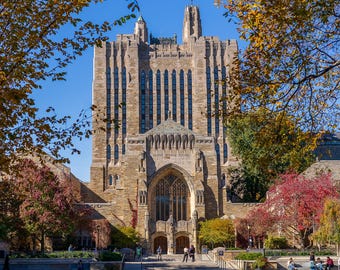 Yale University Library Autumn Canvas Art: Ivy League Alumni Gift