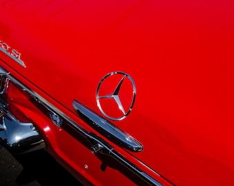 Classic Red 1969 Mercedes 280 SL Roadster Kunstdruck