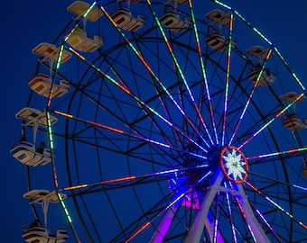 Ocean City NJ Ferris Wheel Print: Beach House Wall Art