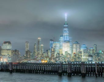 Freedom tower, World trade center print, NYC skyline print, fine art print, urban art, nj wall art, NYC wall art, Manhattan photos