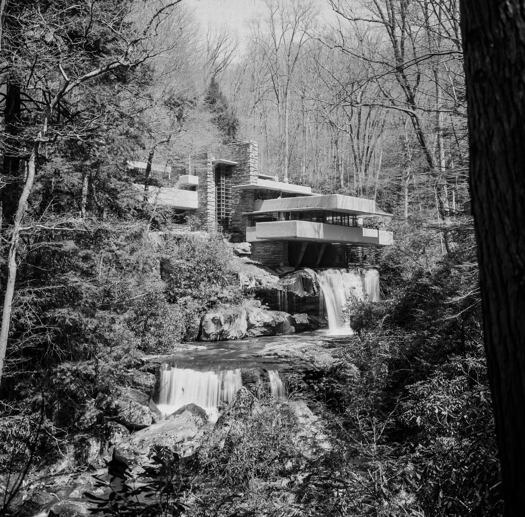 Fallingwater Print, Fallingwater House, Frank Lloyd Wright Art