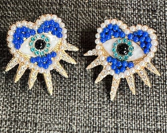 Evil Eye beaded earrings