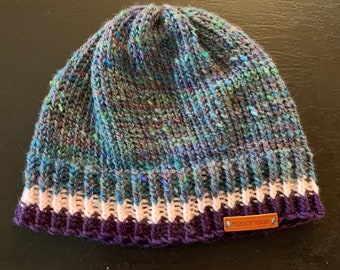 Misty Moors Child’s Wool Beanie -hand knit