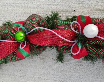 Christmas Garland, Winter garland, Christmas mantle, winter mantle, Christmas swag, winter swag, Christmas deco mesh, railing, fireplace