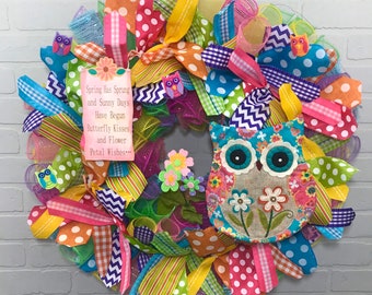 Summer Mesh Wreath Etsy