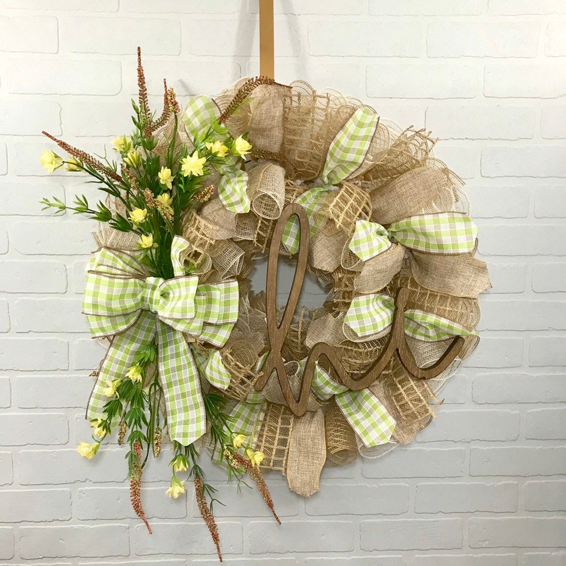 Farmhouse Wreath Farmhouse Decor Everyday Wreath Deco Mesh Etsy