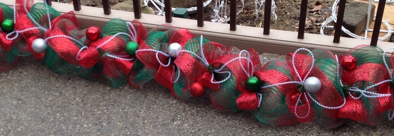 Christmas mantle Christmas Garland Christmas deco mesh Christmas swag winter mantle fireplace winter swag Winter garland railing