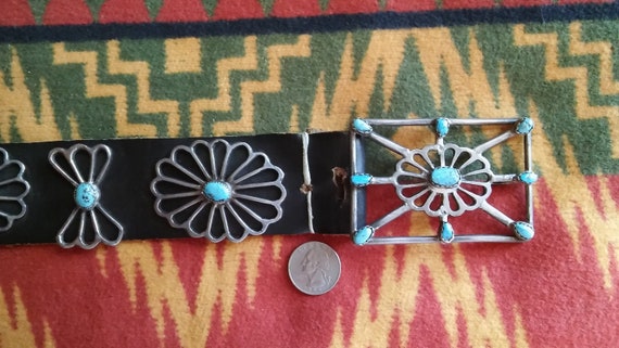 Navajo Sandcast Concho Belt