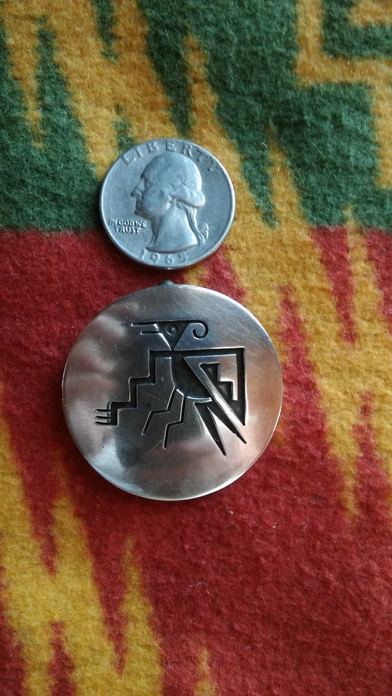 Navajo sterling pendant by Willie Yazzie Sr or Jr.