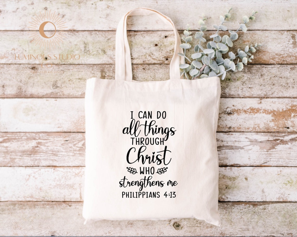 Christian tote bag bible study bag bible study tote Etsy