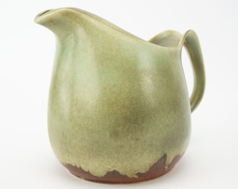 Large Vintage Pitcher | 1970s | Ceramic Pitcher | Carafe | Pottery | Terracotta | Glazed Ceramics | Green/Brown | Made in France