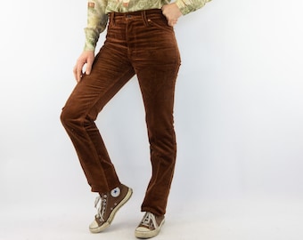 Levi Strauss / Pantaloni vintage / Anni '70 / Pantaloni di velluto a coste / Marrone / Abbigliamento giovanile Levi's / Collezionista / NOS / Made in France / Taglia S