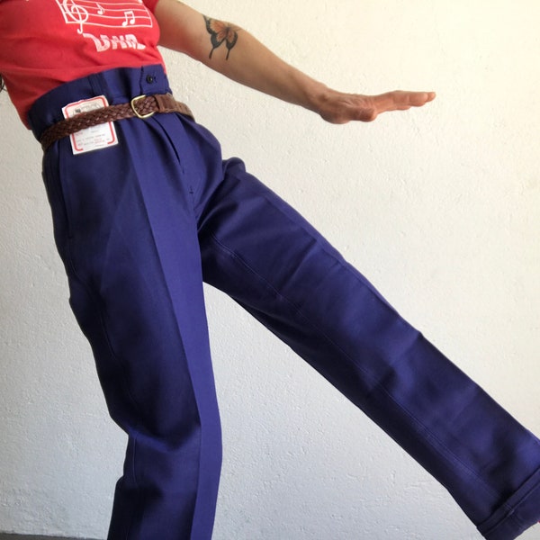 Adolphe Lafont | Pantalon de Travail Vintage | 1970s | Workwear | Bleu de Travail | Coton Indigo Sanfor | Made in France | NOS | Taille 42