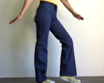 Maverick - Blue Bell | Vintage Flared Jeans | 1960s | Boot Cut Denim Pants  | High Waist Indigo Pants | Made in USA | NOS | US 27x32