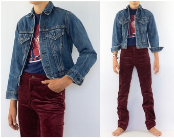 Levi's Big E | Vintage Denim Jacket | 1960s | Trucker Jacket | Type III | Classic Fit | Red Tab | Indigo Denim | Made in USA | Kid's Size